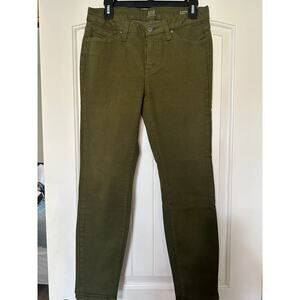 ANA Olive Green Utility Skinny Ankle Pants Women's Size 6 Stretch